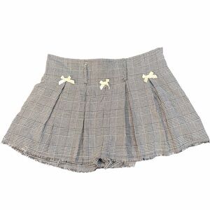 Chic Plaid Skort with Bow Details